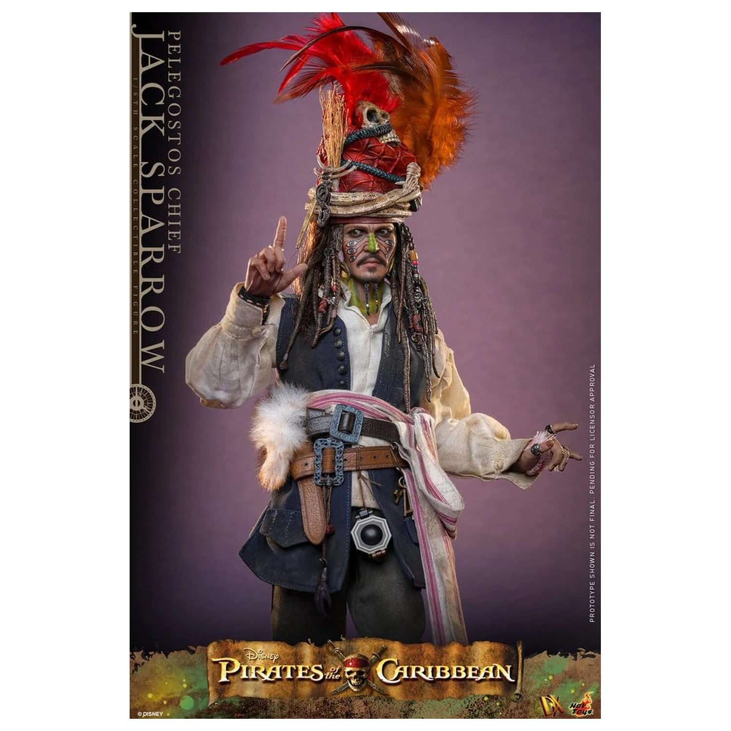 Pirates of the Caribbean: Dead Man's Chest Action DX Figure 1/6 Pelegostos Chief Jack Sparrow 30 cm  product photo