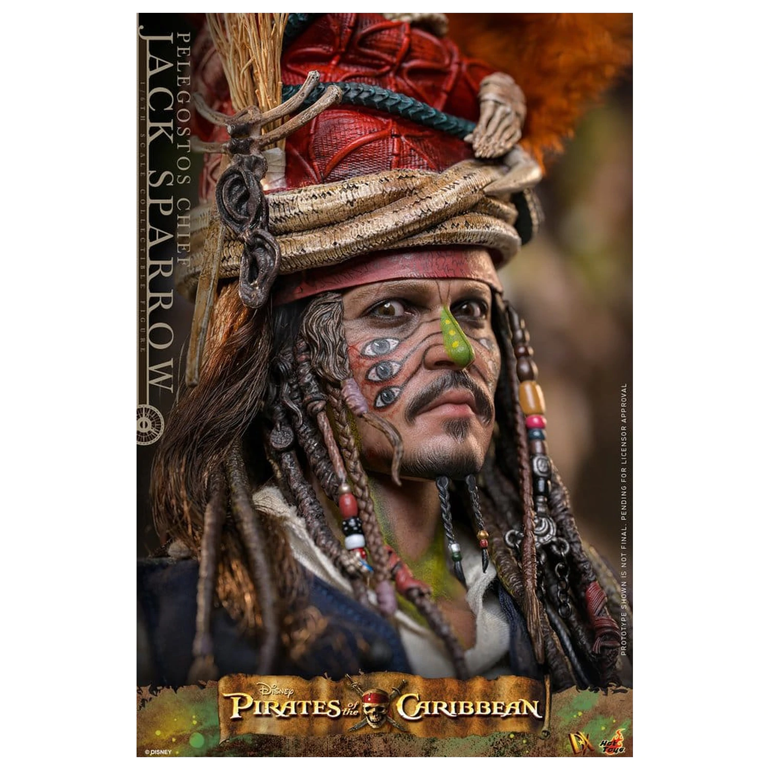 Pirates of the Caribbean: Dead Man's Chest Action DX Figure 1/6 Pelegostos Chief Jack Sparrow 30 cm  product photo