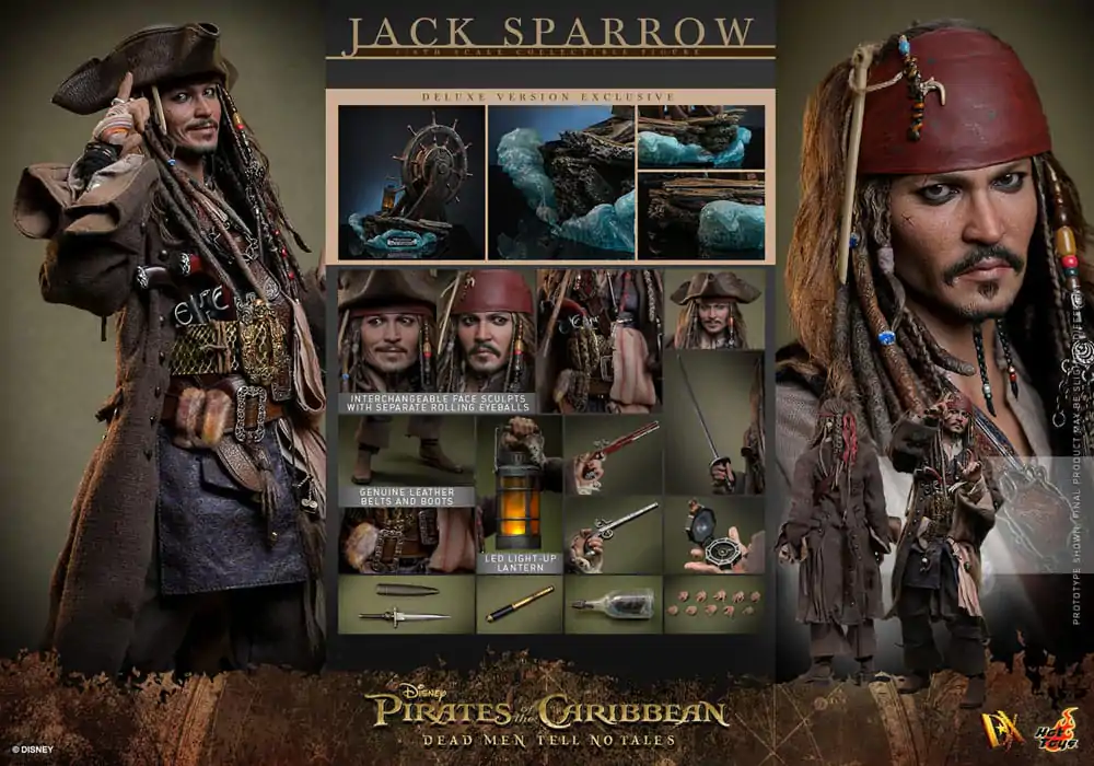 Pirates of the Caribbean: Dead Men Tell No Tales DX Action Figure 1/6 Jack Sparrow (Deluxe Version) 30 cm termékfotó