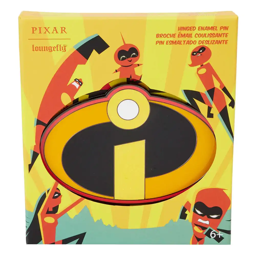 Pixar by Loungefly Sliding Enamel Pin The Incredibles 20th Anniversary Hinged Limited Edition 8 cm termékfotó