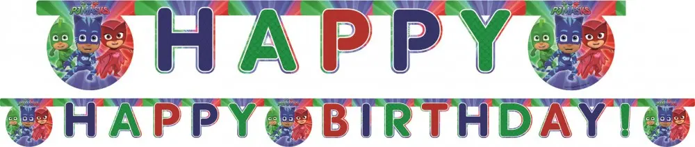 PJ Masks, PJ Masks Happy Birthday Banner 200 cm product photo