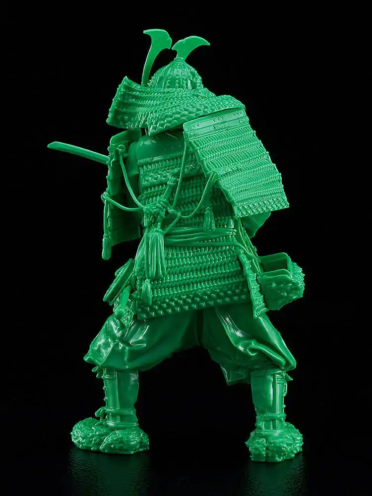 PLAMAX Plastic Model Kit 1/12 Kamakura Period Armored Warrior: Green Color Edition 13 cm product photo