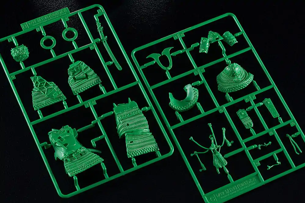 PLAMAX Plastic Model Kit 1/12 Kamakura Period Armored Warrior: Green Color Edition 13 cm product photo
