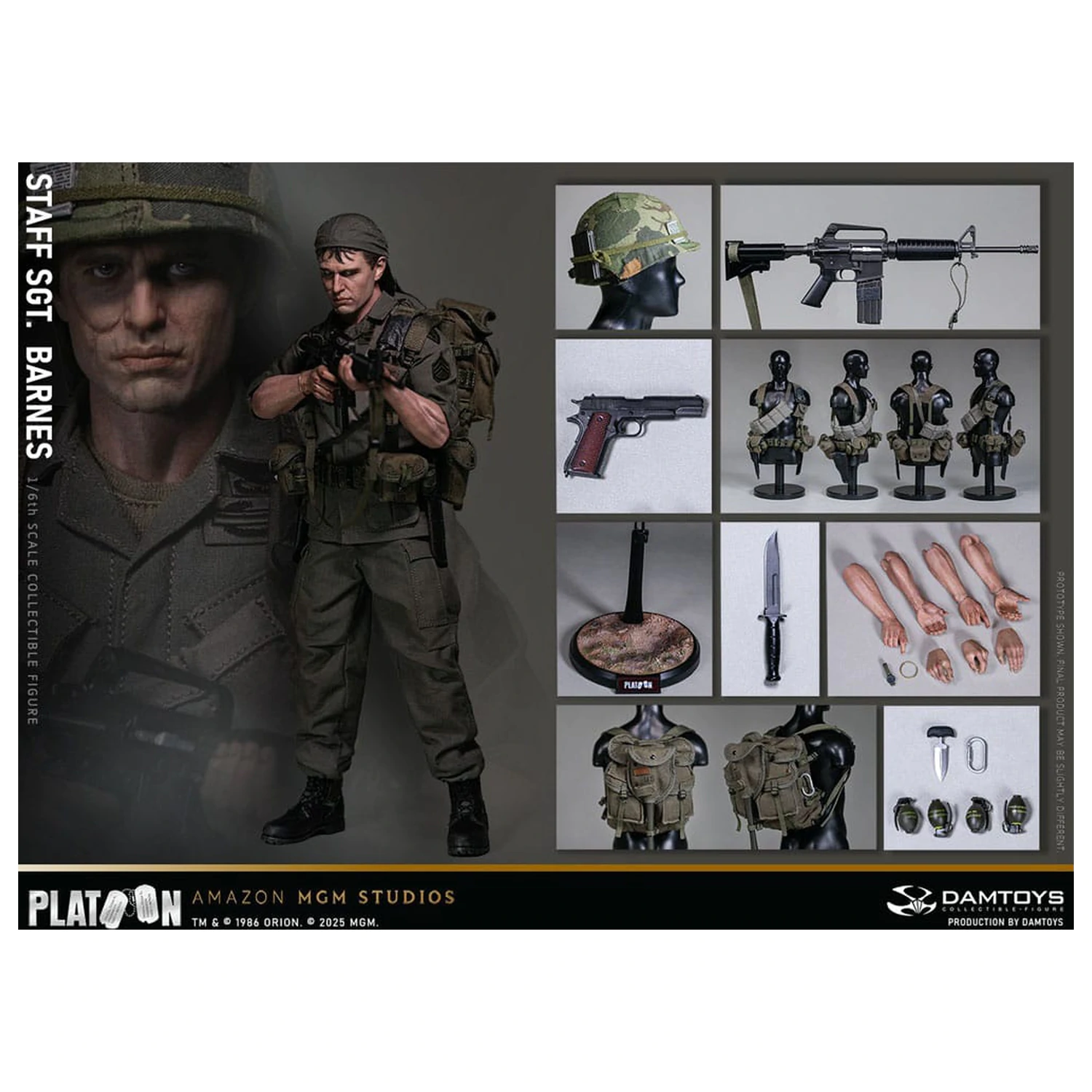 Platoon Action Figure 1/6 Staff Sergeant Barnes 30 cm product photo