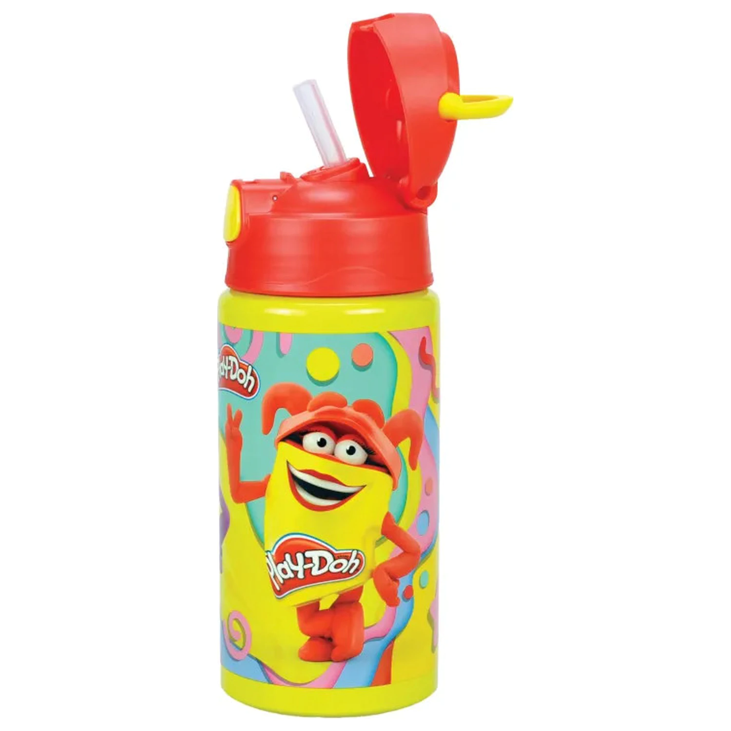 Play-Doh Happy aluminum straw bottle with hanger 500 ml product photo
