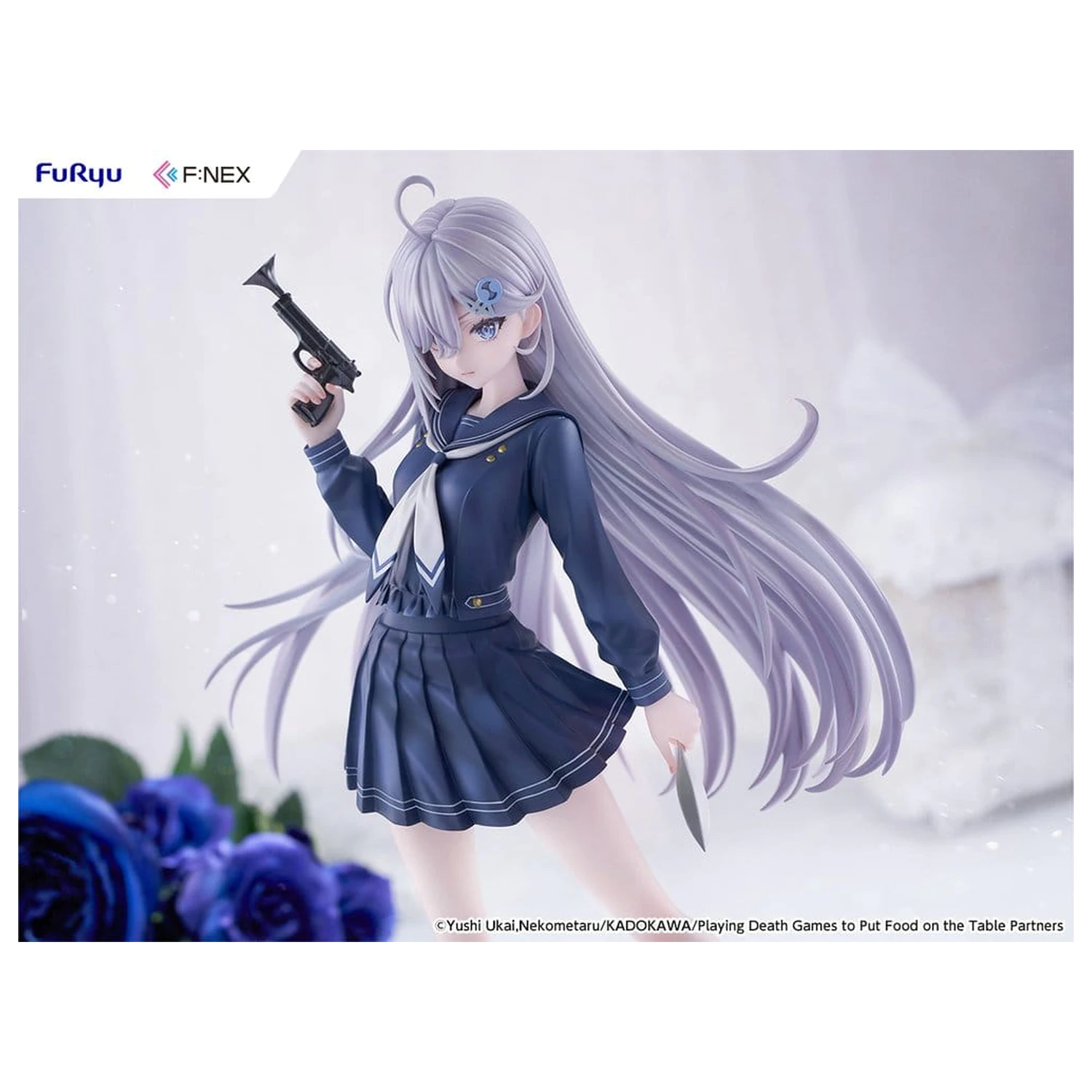 Playing Death Games to Put Food on the Table PVC Figure 1/7 Yuki School Uniform Ver. 24 cm product photo