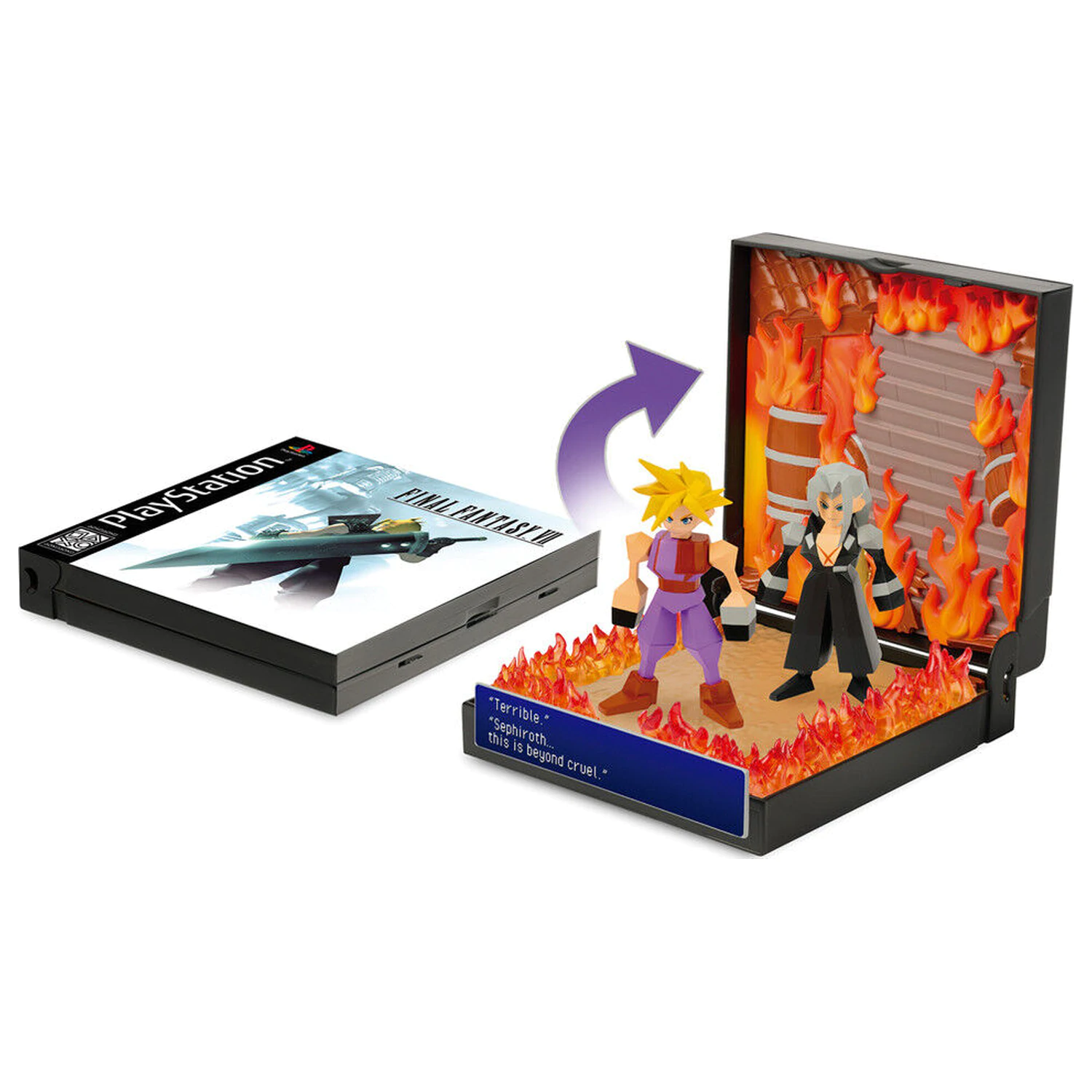 PlayStation Final Fantasy VII Burning at Nibelheim Diorama - Diorama product photo