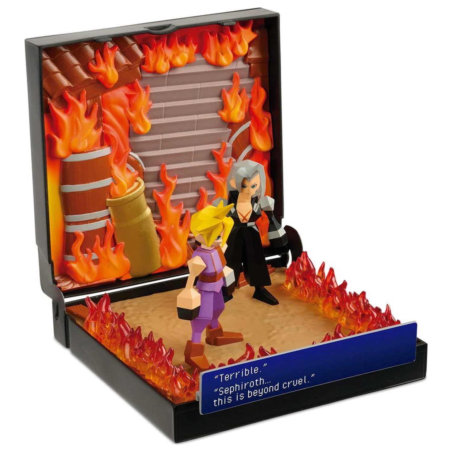 PlayStation Final Fantasy VII Burning at Nibelheim Diorama - Diorama product photo
