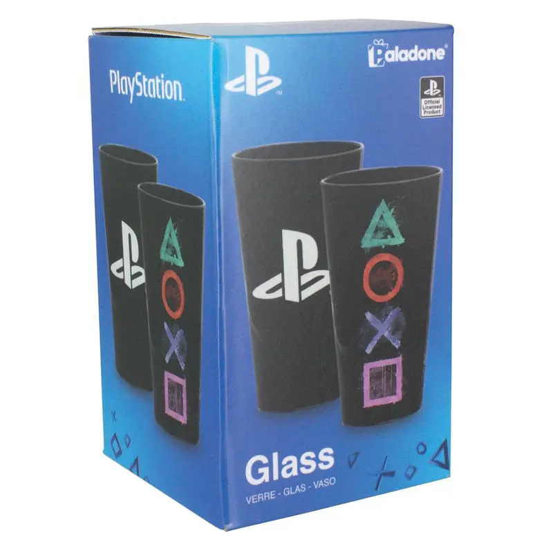 Playstation logo icons glass termékfotó