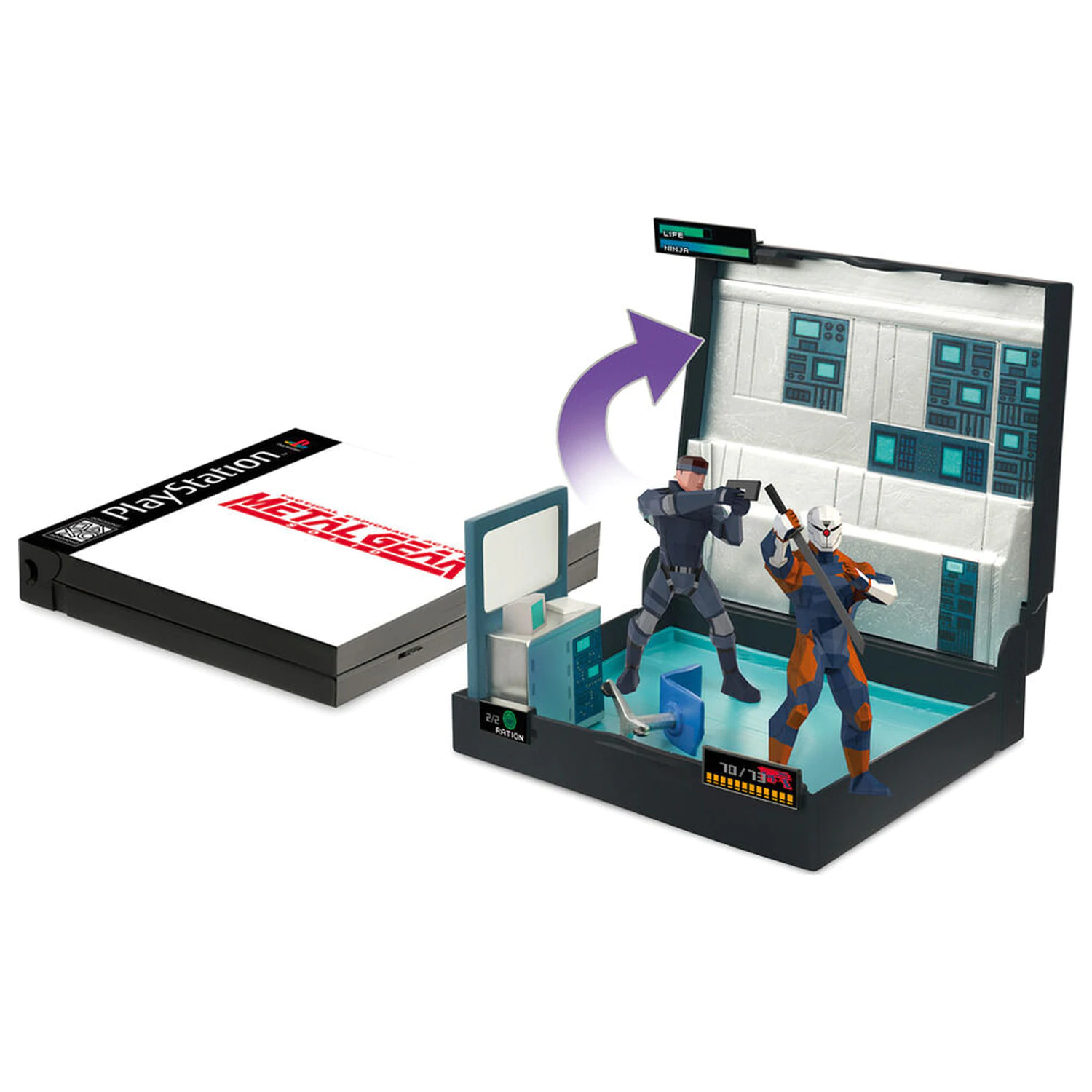 PlayStation Metal Gear Solid Solid Snake Vs Cyborg Ninja Diorama - Diorama product photo