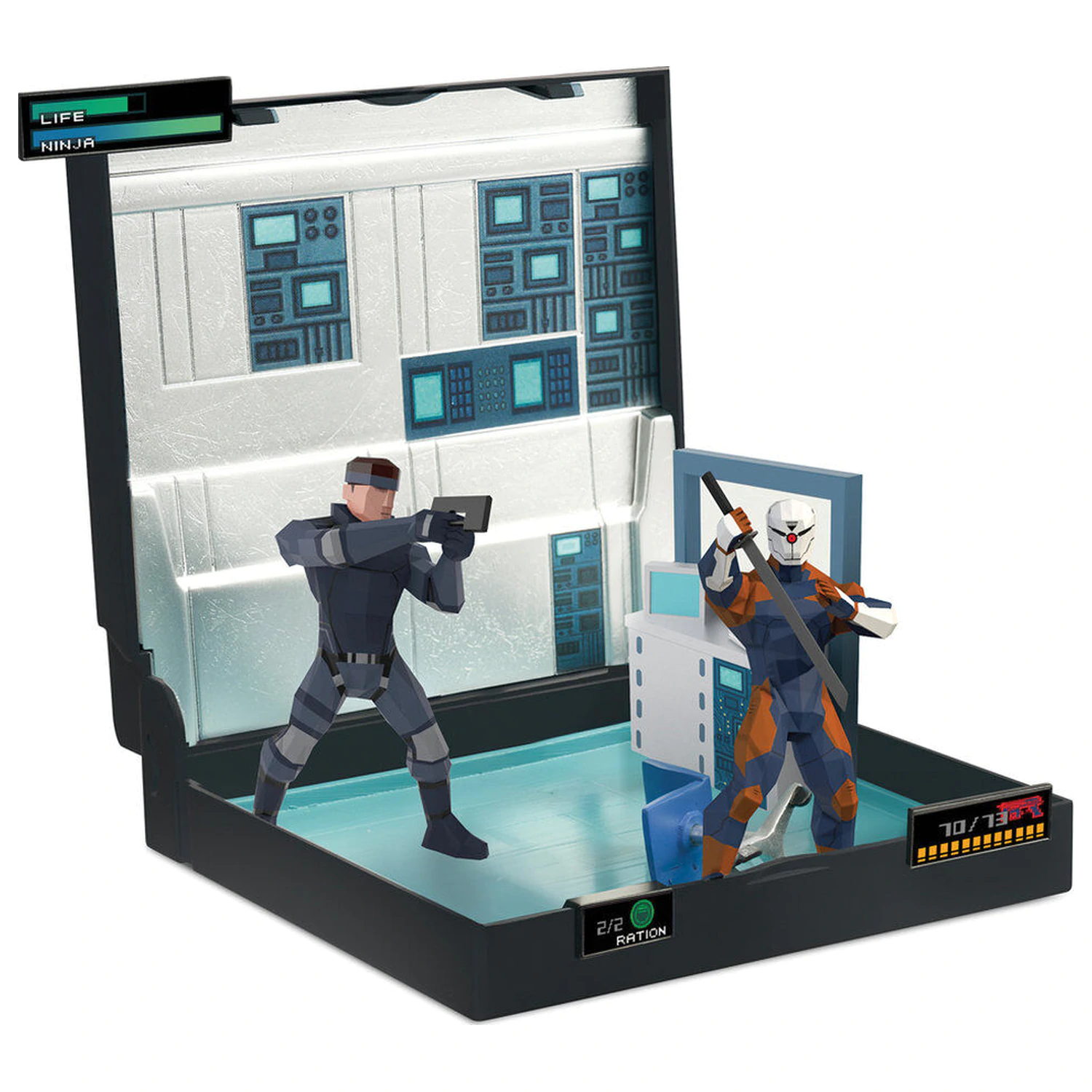 PlayStation Metal Gear Solid Solid Snake Vs Cyborg Ninja Diorama - Diorama product photo