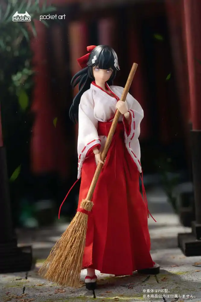 Pocket Art Action Action Figure 1/12 PA005 Exorcism Shrine Maiden Tsubaki 15 cm product photo