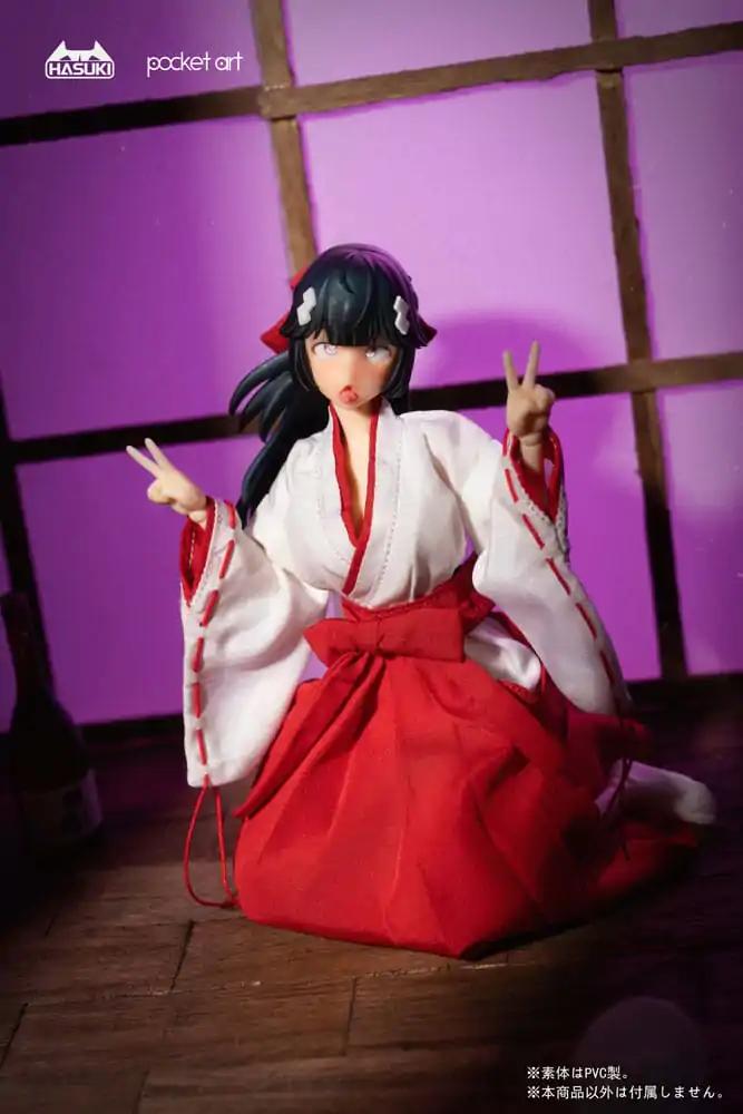 Pocket Art Action Action Figure 1/12 PA005 Exorcism Shrine Maiden Tsubaki 15 cm product photo