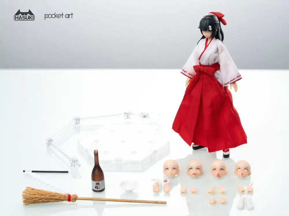Pocket Art Action Action Figure 1/12 PA005 Exorcism Shrine Maiden Tsubaki 15 cm product photo