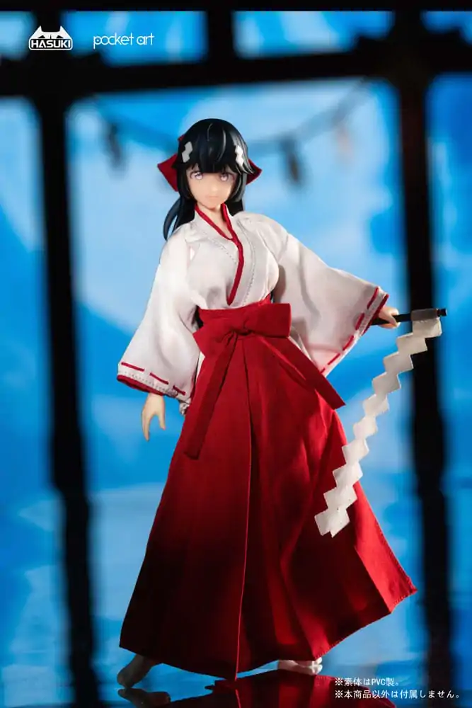 Pocket Art Action Action Figure 1/12 PA005 Exorcism Shrine Maiden Tsubaki 15 cm product photo