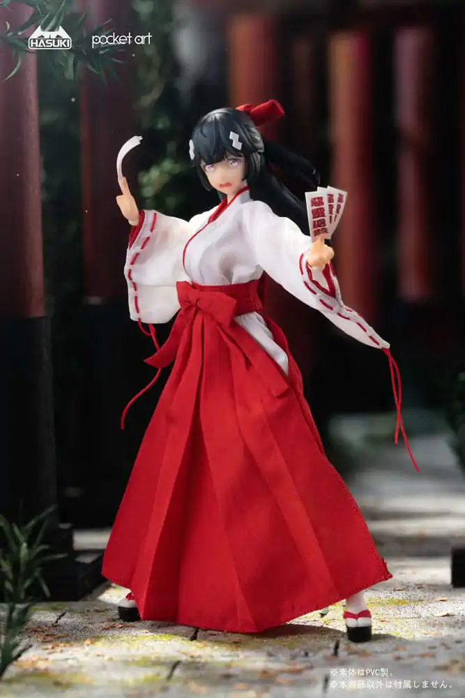 Pocket Art Action Action Figure 1/12 PA005 Exorcism Shrine Maiden Tsubaki 15 cm product photo