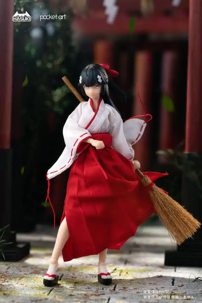 Pocket Art Action Action Figure 1/12 PA005 Exorcism Shrine Maiden Tsubaki 15 cm product photo