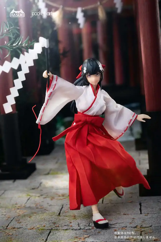 Pocket Art Action Action Figure 1/12 PA005 Exorcism Shrine Maiden Tsubaki 15 cm product photo