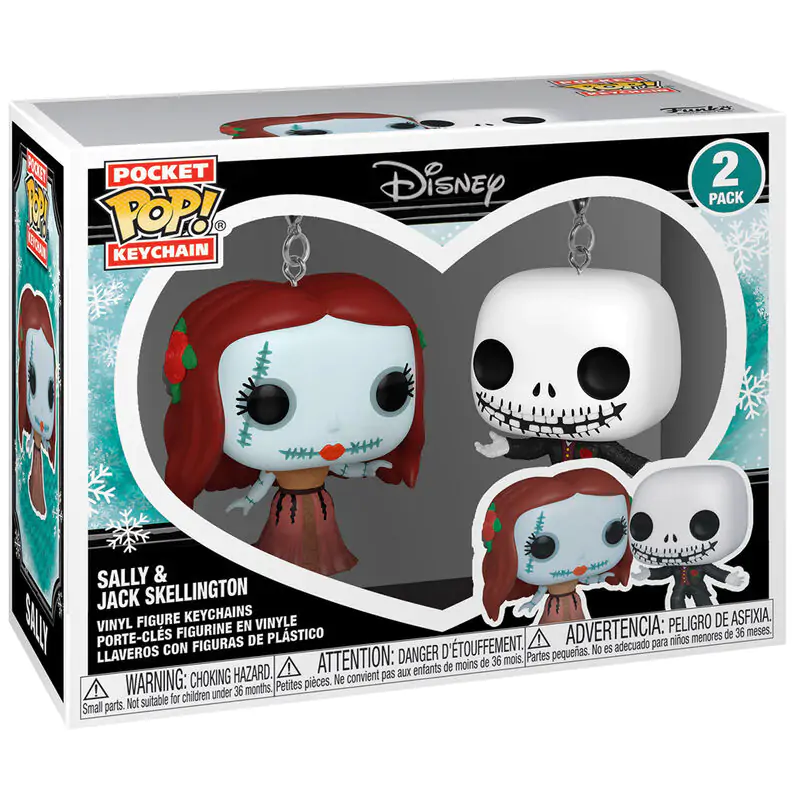 Pocket POP pack 2 keychain Disney Nightmare Before Christmas Jack & Sally termékfotó