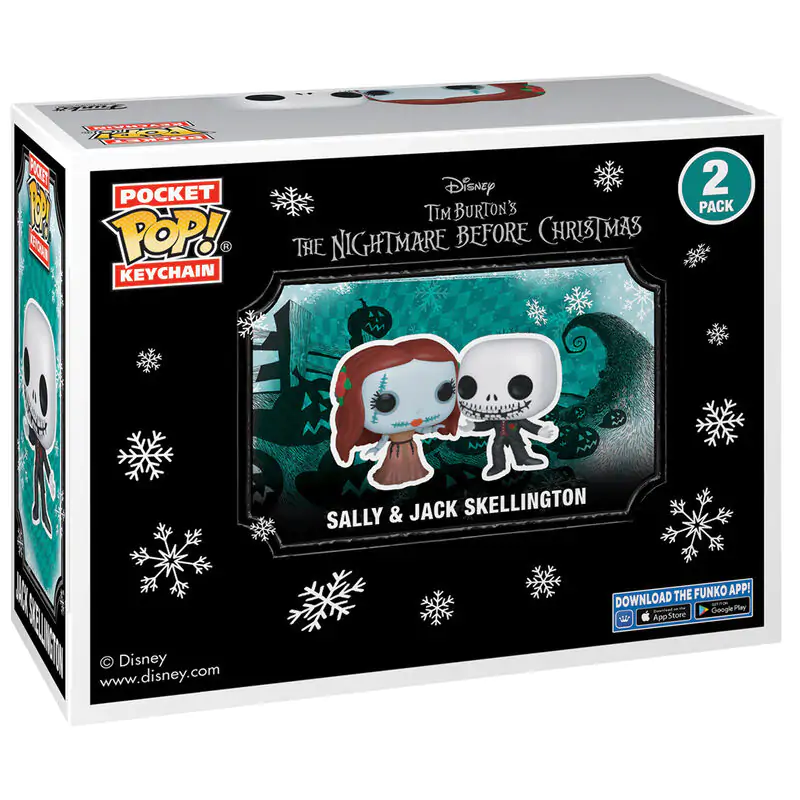 Pocket POP pack 2 keychain Disney Nightmare Before Christmas Jack & Sally termékfotó