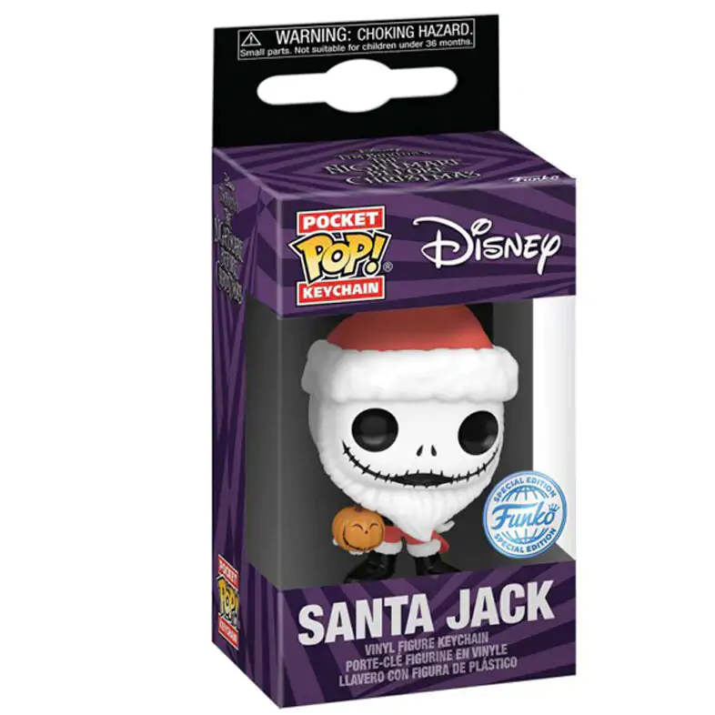 Pocket Funko POP Keychain Disney Nightmare Before Christmas Santa Jack Exclusive product photo