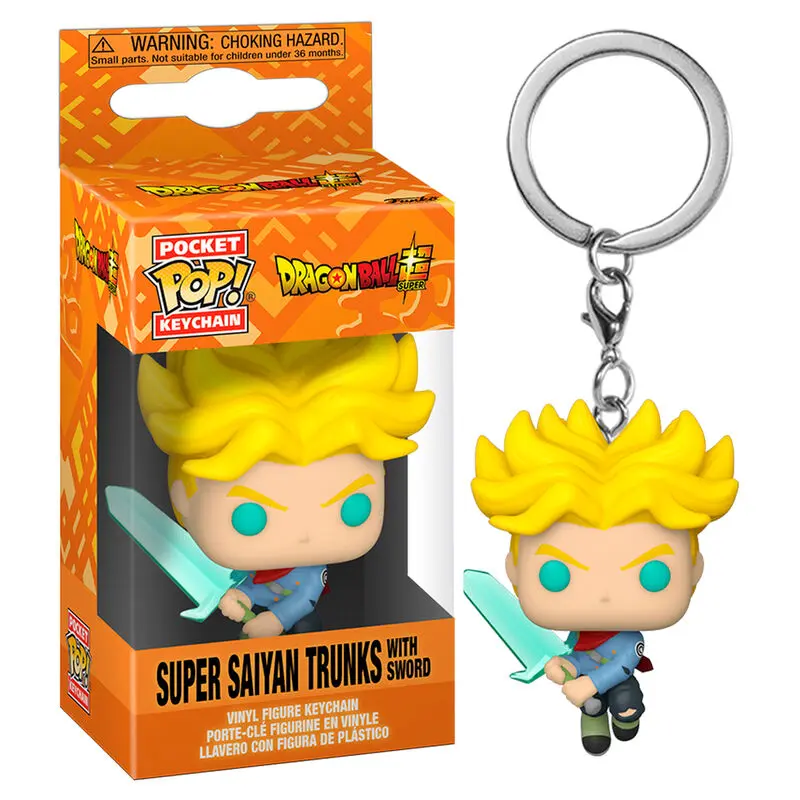 Pocket POP Keychain Dragon Ball Super Saiyan Trunks with Sword product photo