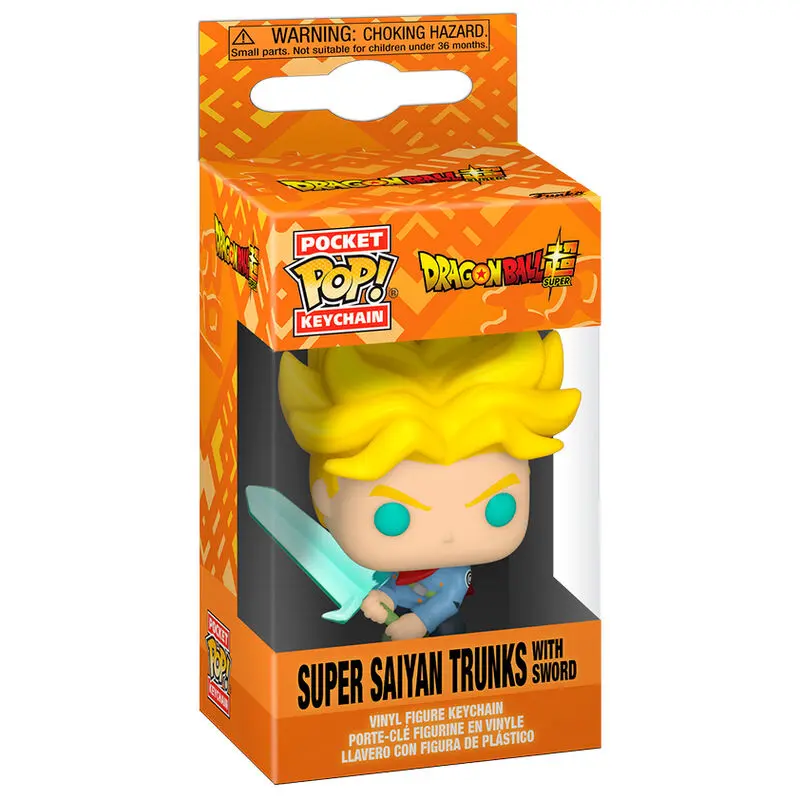 Pocket POP Keychain Dragon Ball Super Saiyan Trunks with Sword product photo