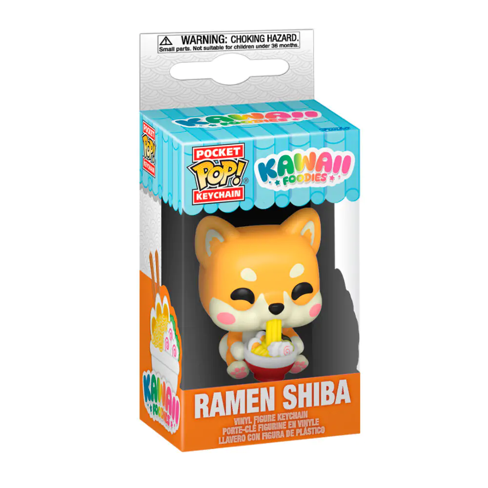Pocket Funko POP Keychain Kawaii Foodies Ramen Shiba product photo
