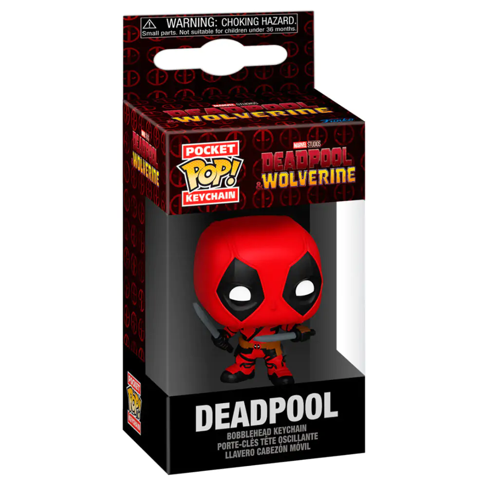 Pocket Funko POP Keychain Marvel Deadpool & Wolverine Deadpool product photo