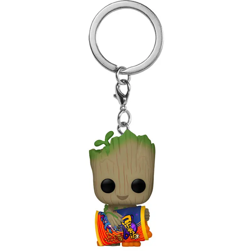 Pocket POP Keychain Marvel I am Groot - Groot with Cheese Puffs termékfotó
