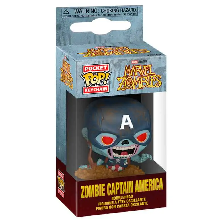 Pocket Funko POP Keychain Marvel Zombies Zombie Captain America product photo