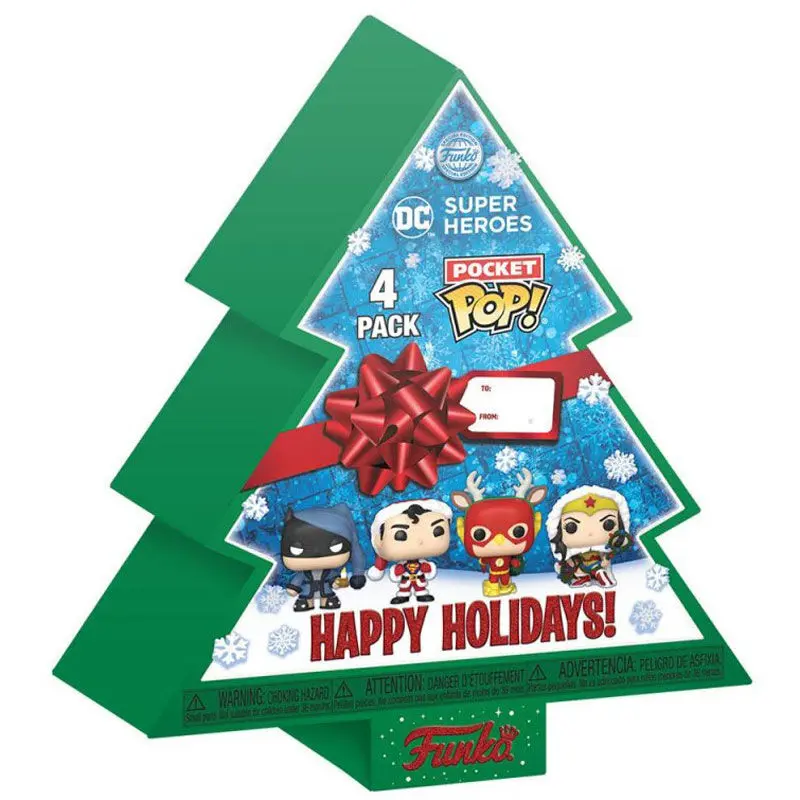 Pocket POP pack 4 figures DC Comics Tree Holiday Exclusive product photo