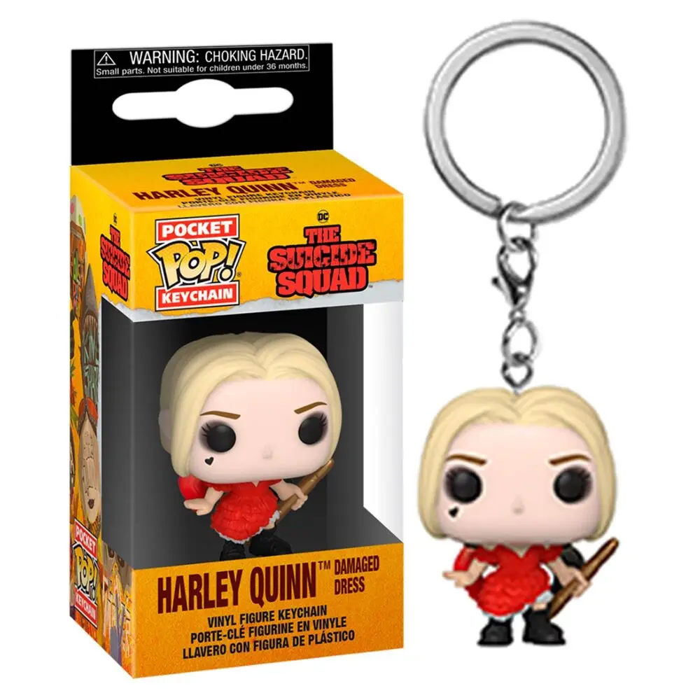 Pocket POP Keychain DC The Suicide Squad Harley Quinn Damaged Dress product photo