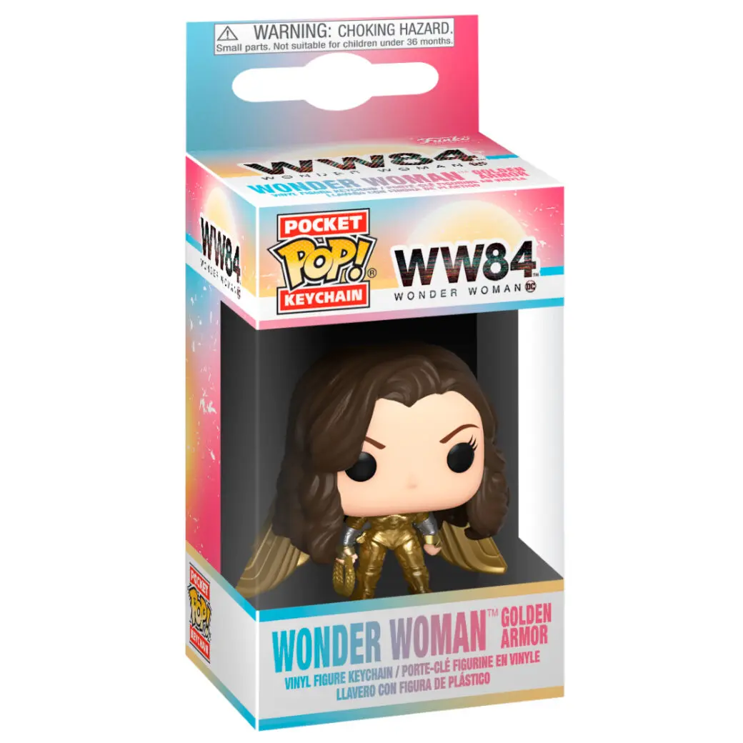 Pocket POP keychain DC Wonder Woman 1984 Wonder Woman No Helmet Gold Wing product photo