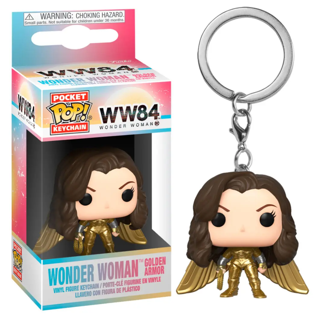Pocket POP keychain DC Wonder Woman 1984 Wonder Woman No Helmet Gold Wing product photo