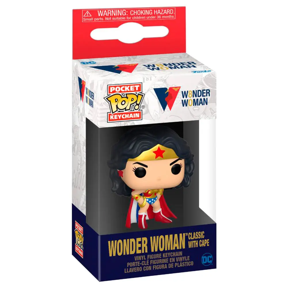 Pocket POP Keychain DC Wonder Woman 80th Wonder Woman Classic with Cape product photo
