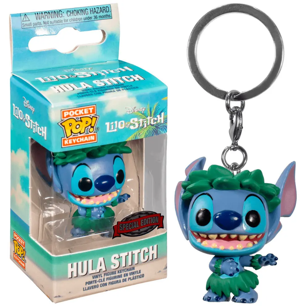 Pocket POP Keychain Disney Lilo and Stitch - Stitch In Hula Skirt Exclusive product photo