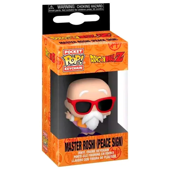 Pocket POP keychain Dragon Ball Z Master Roshi Peace Sign product photo