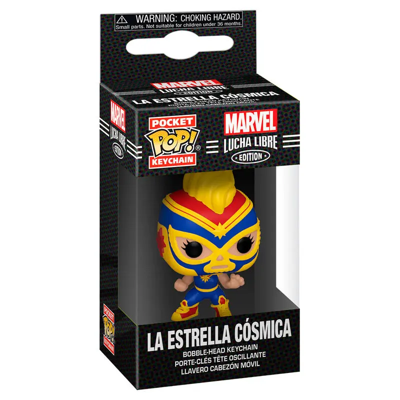Pocket POP keychain Marvel Luchadores Captain Marvel La Estrella Cosmica product photo