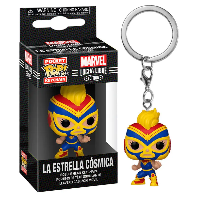 Pocket POP keychain Marvel Luchadores Captain Marvel La Estrella Cosmica product photo