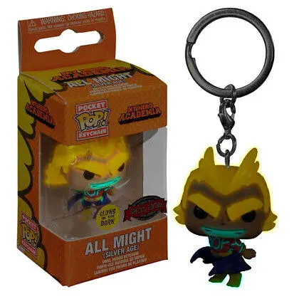 Pocket POP Keychain My Hero Academia All Might Silver Age Glow in the Dark Exclusive product photo