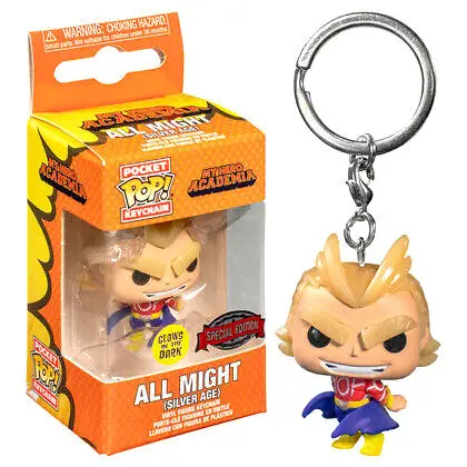 Pocket POP Keychain My Hero Academia All Might Silver Age Glow in the Dark Exclusive product photo