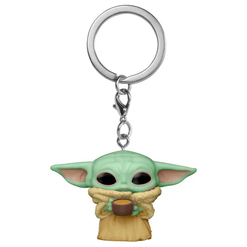 Pocket POP keychain Star Wars The Mandalorian Yoda The Child with Cup product photo