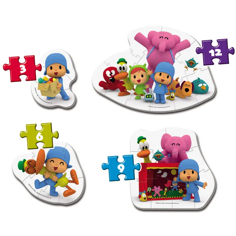 Pocoyo puzzle 3+6+9+12pcs product photo