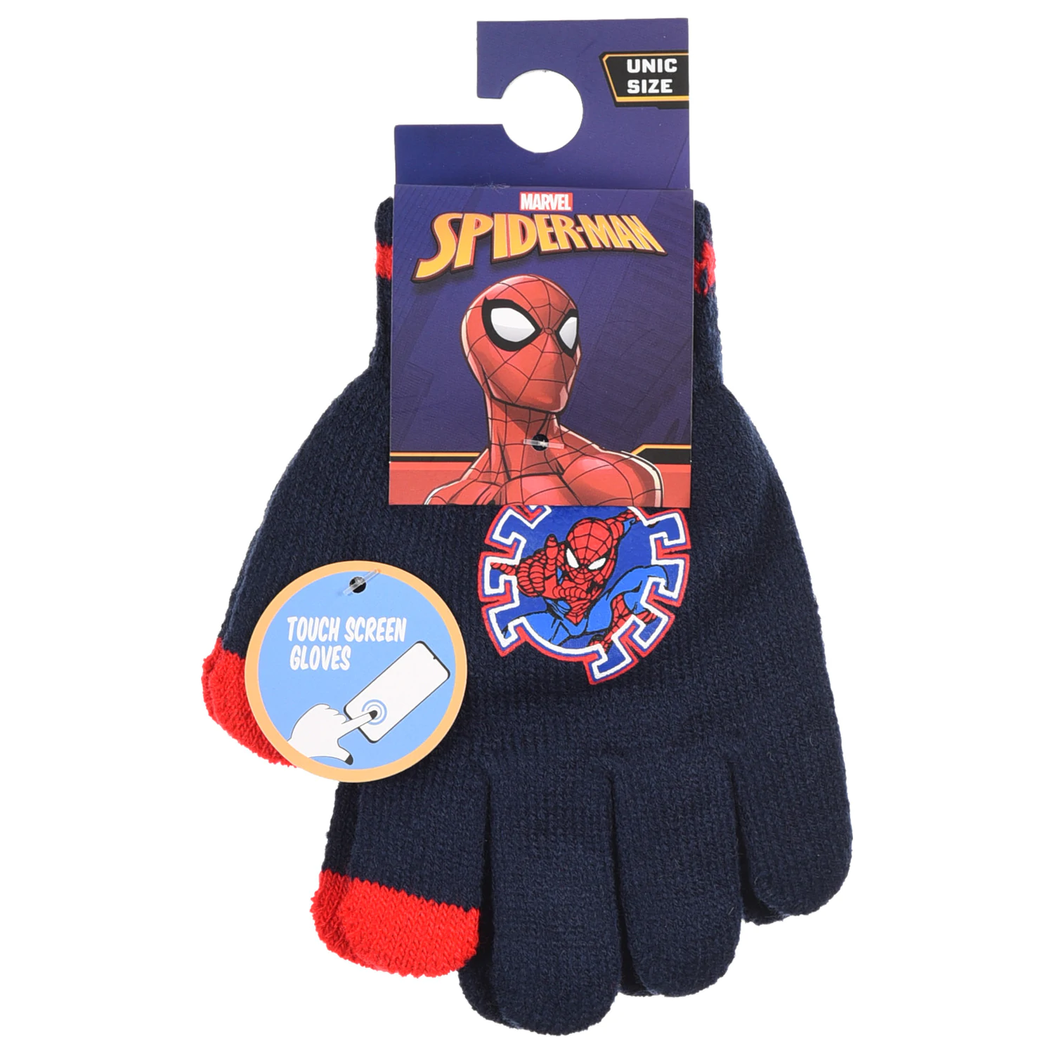 Spider-Man Blue Touchscreen Kids Gloves product photo
