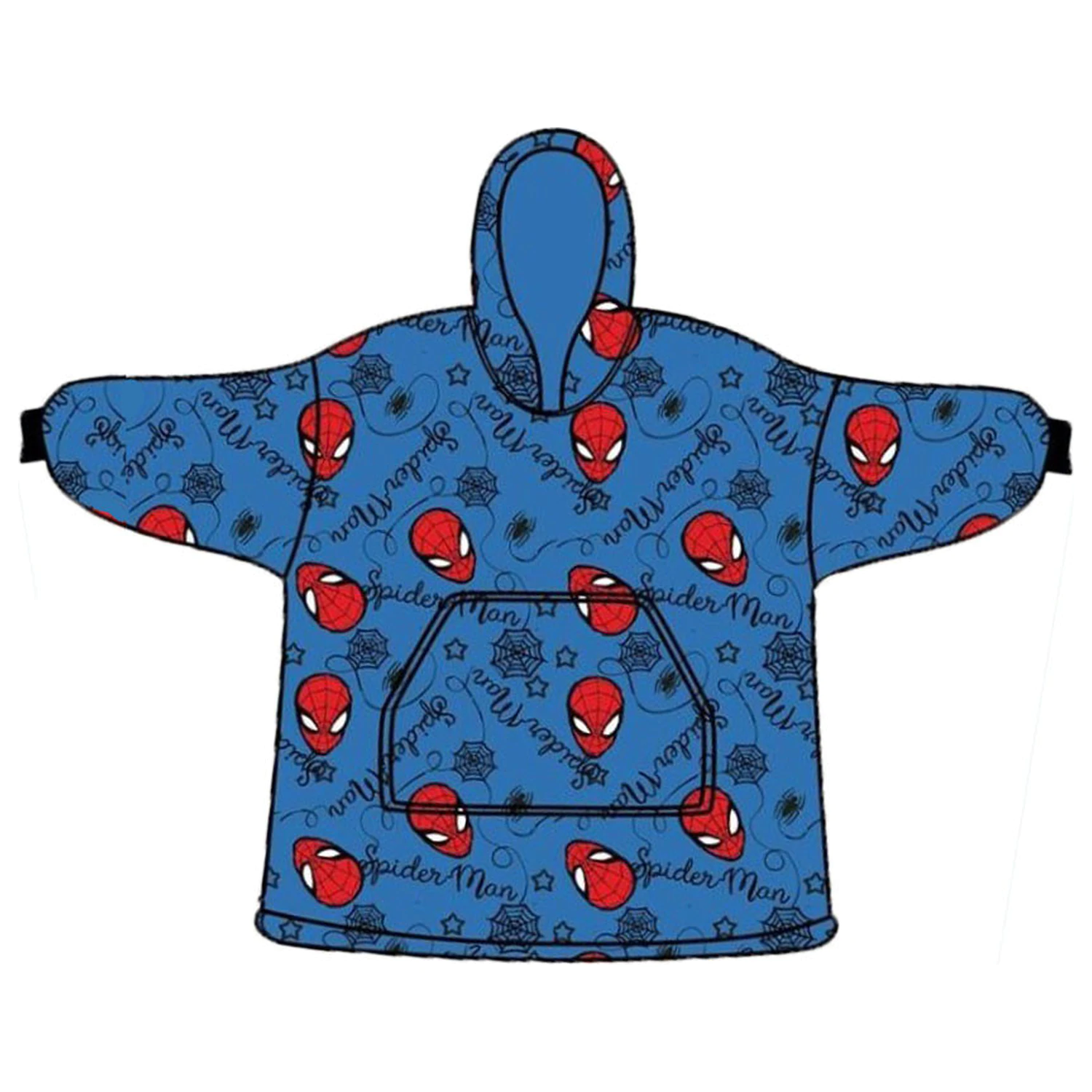 Spider-Man Blue Adult Wearable Plush Fleece Blanket Poncho product photo