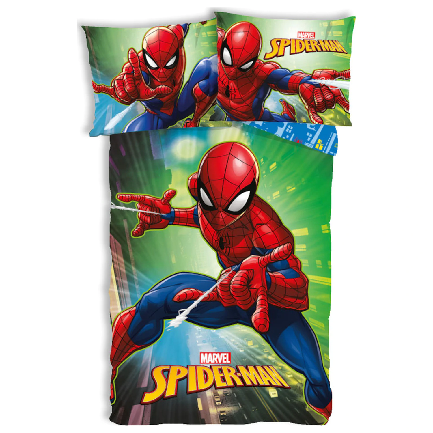 Spider-Man City Lights Children's Toddler Duvet Cover product photo