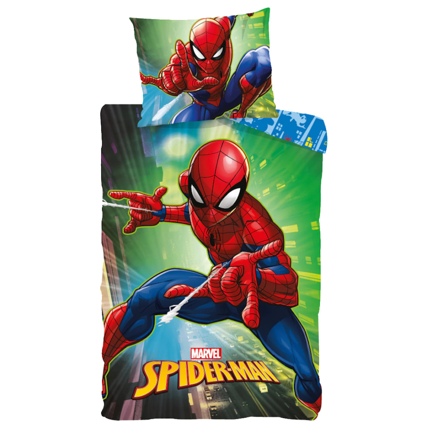 Spider-Man City Lights Children's Toddler Duvet Cover product photo