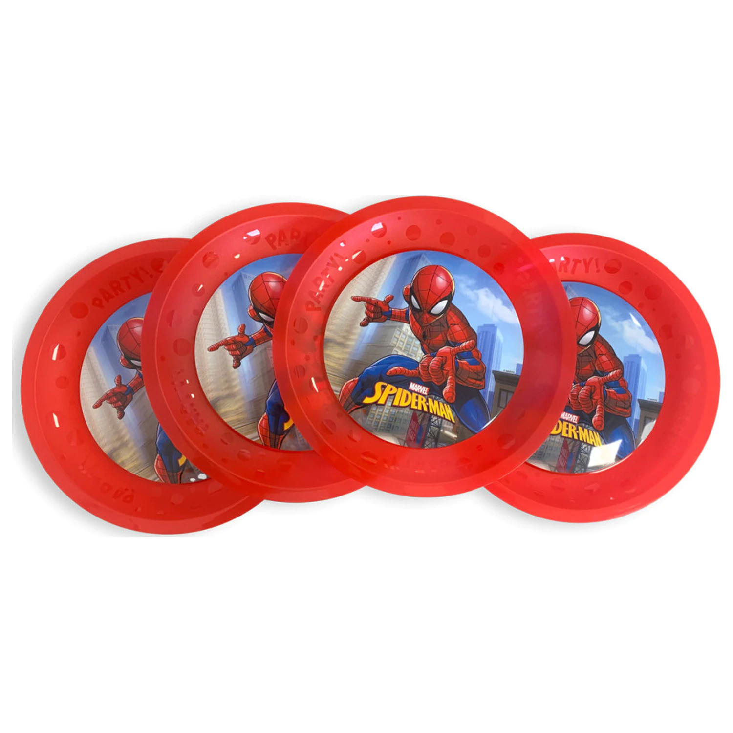 Spider-Man Crime Fighter micro premium plastic flat plate 4-piece set 21 cm product photo