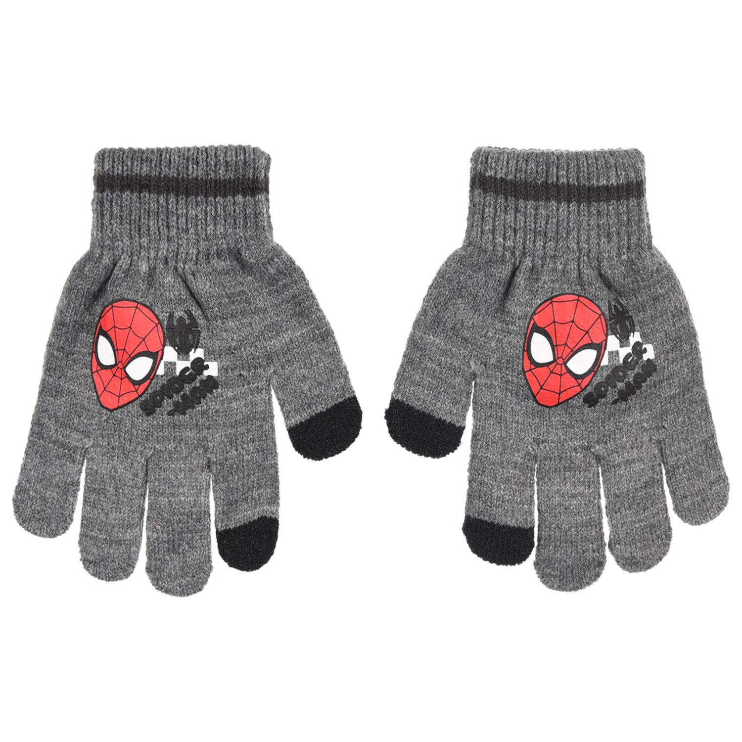 Spider-Man Grey Touchscreen Kids' Gloves product photo